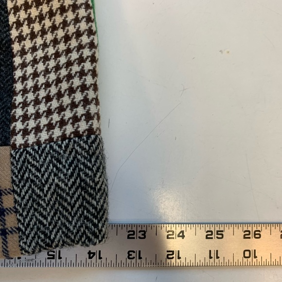 Vintage wool patchwork miniskirt, used excellent condition, - Picture 11 of 13